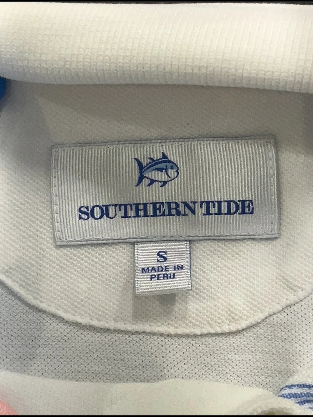 Southern Tide White Short-Sleeve Polo Top - Picture 5 of 6